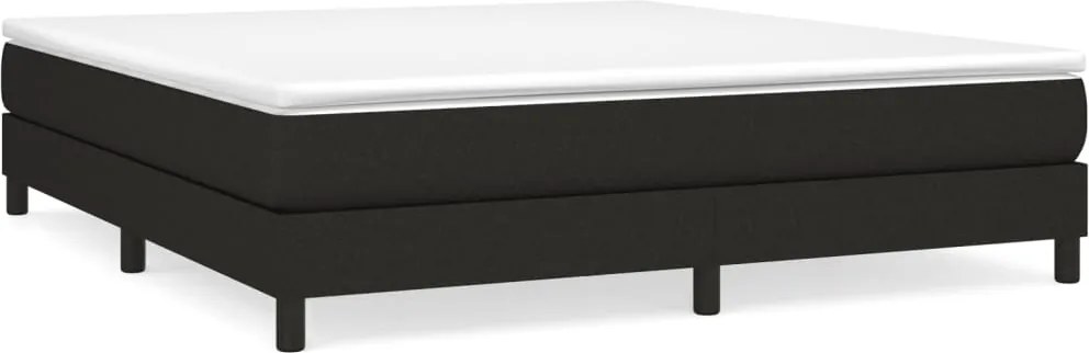 vidaXL Cadru de pat cu arcuri, negru, 160x200 cm, textil