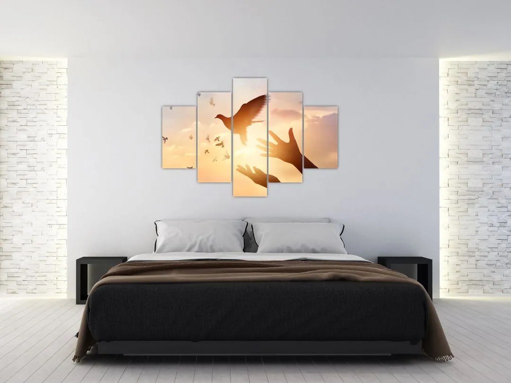 Tablou - Porumbițo, zboară! (150x105 cm)