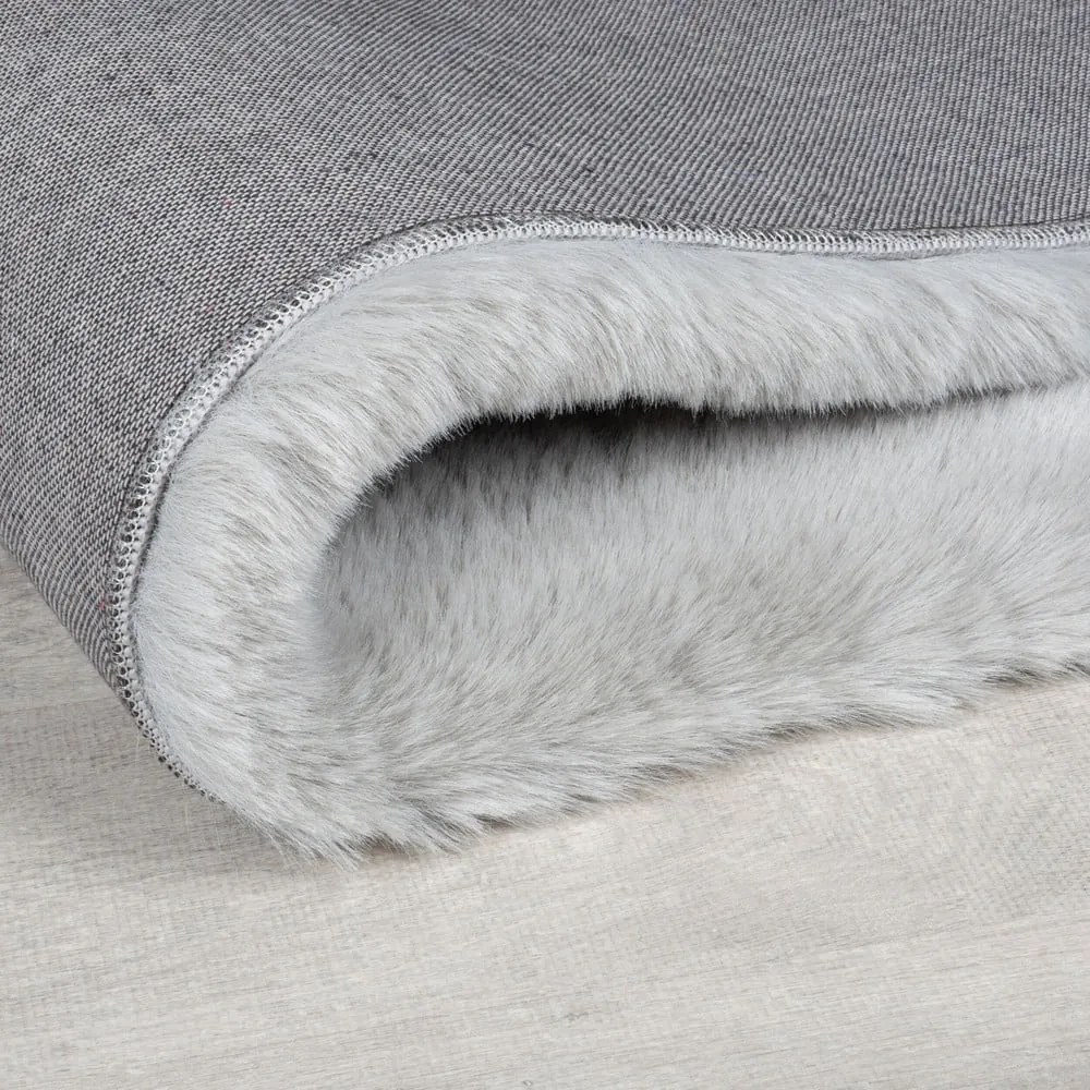 Blană gri deschis sintetică 120x170 cm Ivy Luxury Fur – Flair Rugs
