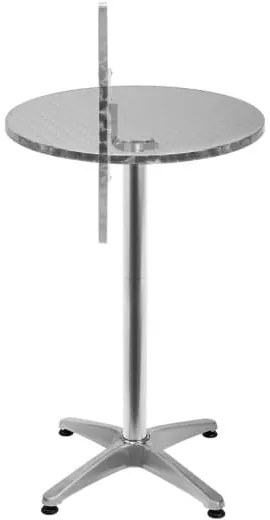Deuba Masa de bar din aluminiu - Ø60 cm pliabila