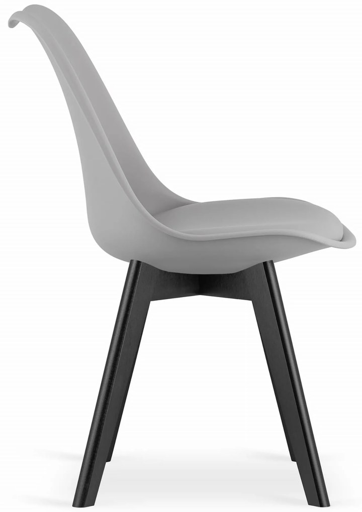 Scaun gri deschis BALI MARK cu picioare negre