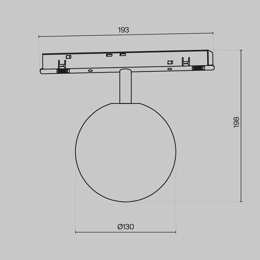 Spot LED, accesoriu pentru sina magnetica Exility, Luna alb 3000K