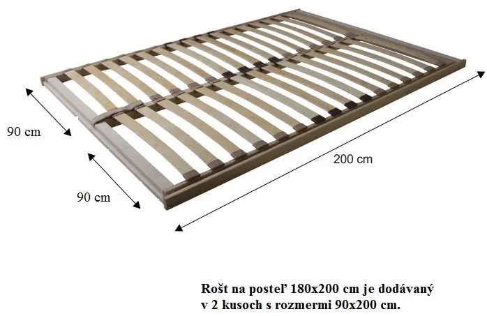 Somniera basculanta, 180x200 (2 x 90x200 cm), BASIC FLEX FRONT