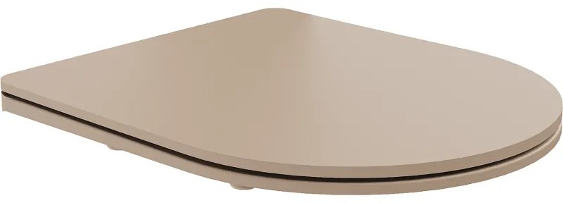Mexen capac de WC care coboară încet, slim, duroplast, cappuccino mat - 39740064