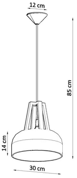 Lustră pe cablu CASCO 1xE27/60W/230V