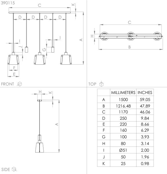Lustră pe cablu Eglo 390115 MAJAGUA 5xE27/40W/230V negru/auriu