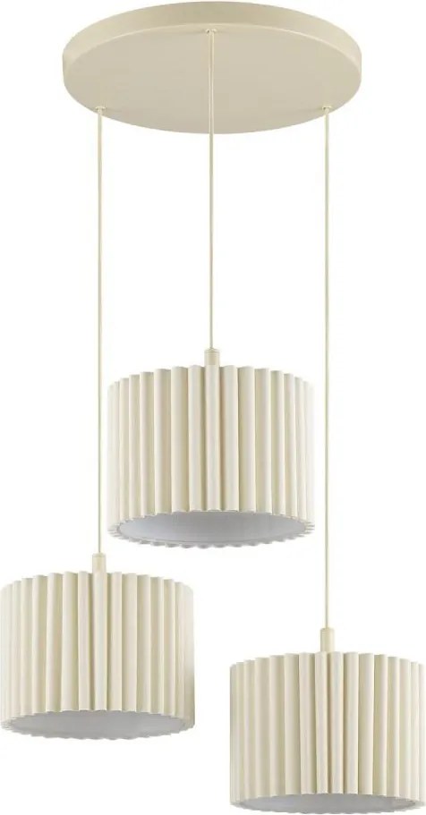 Brilliant - Lustru suspendat pe cablu VELIN 3xE27/20W/230V Ø 61 cm crem