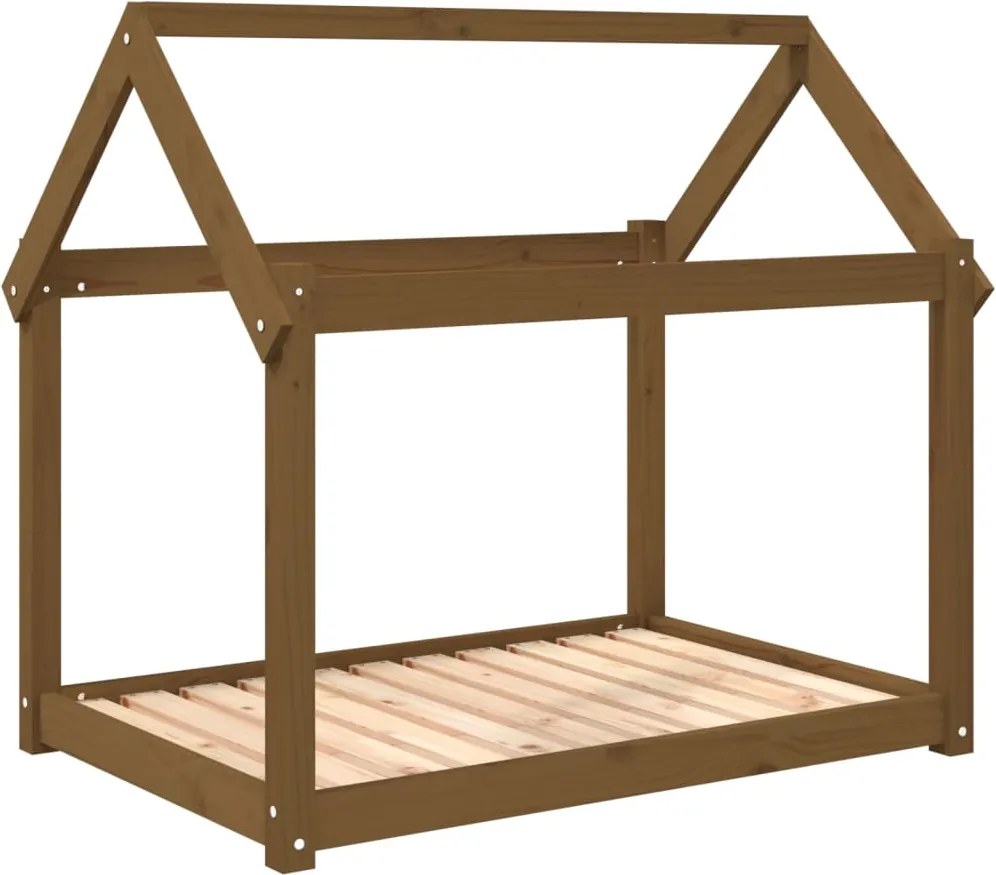 vidaXL Pat pentru câini, maro miere,101 x 70 x 90cm, lemn masiv de pin