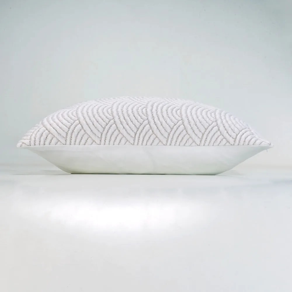 Set cuvertură și față de pernă alb-bej din jerseu 220x240 cm Cassandra – douceur d'intérieur