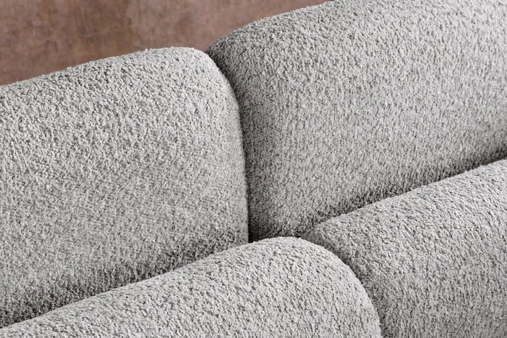 Canapea moderna, Tesatura Boucle, Gri, ART DECO 200cm, A-44508 VC