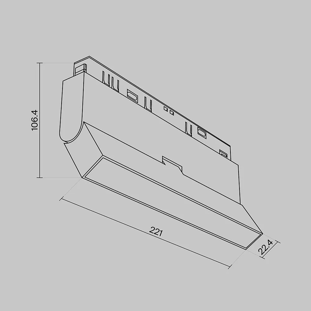 Spot LED SMART ajustabil, accesoriu pentru sina magnetica Exility, Basis Rot alb