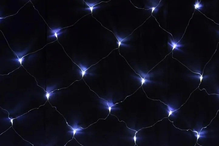Plasă luminoasă cu LED-uri - 3x3m, 128 LED-uri, alb rece