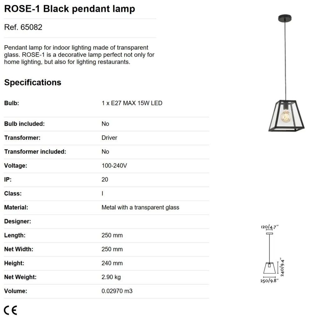 Lustra / Pendul design decorativ industrial ROSE-1