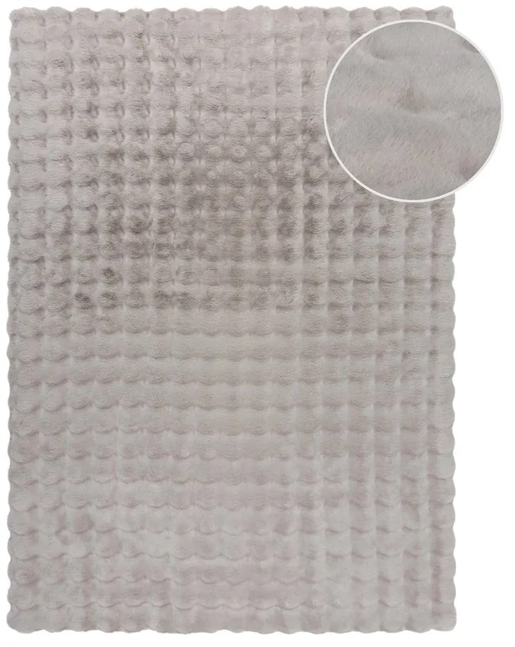 Blană gri deschis sintetică 80x150 cm Waffle Faux Fur – Flair Rugs
