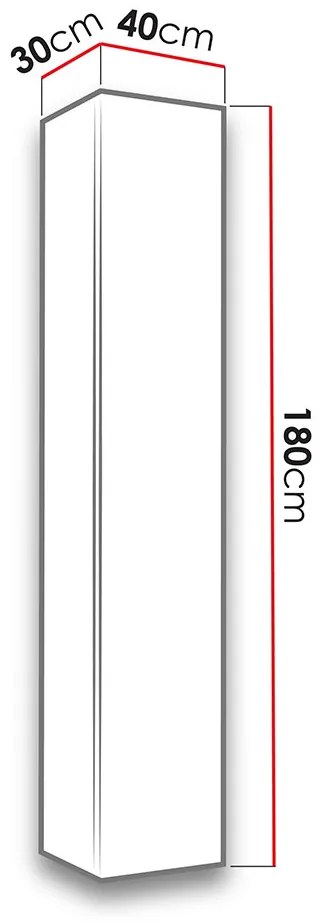 Dulap de perete înalt Zylia 180 (Alb + Alb lucios ). 1053747