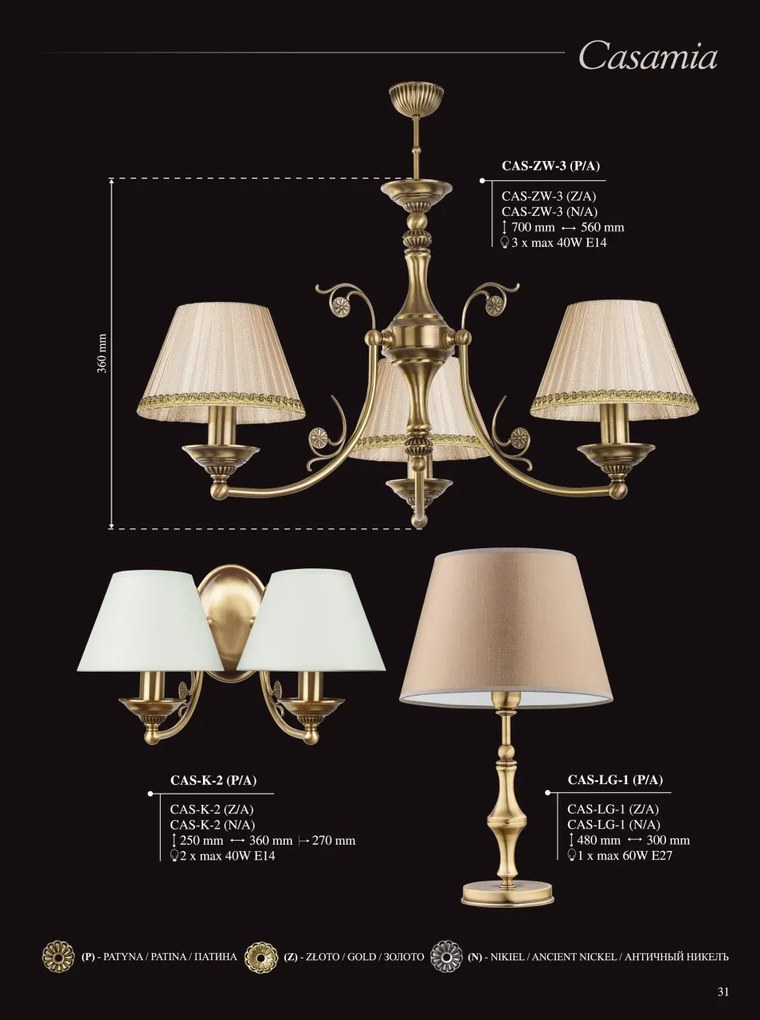 Candelabru 5 brate design clasic realizat manual CASAMIA