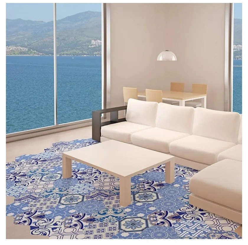 Set 10 autocolante impermeabile pentru podea Ambiance Ursulina, 20 x 18 cm