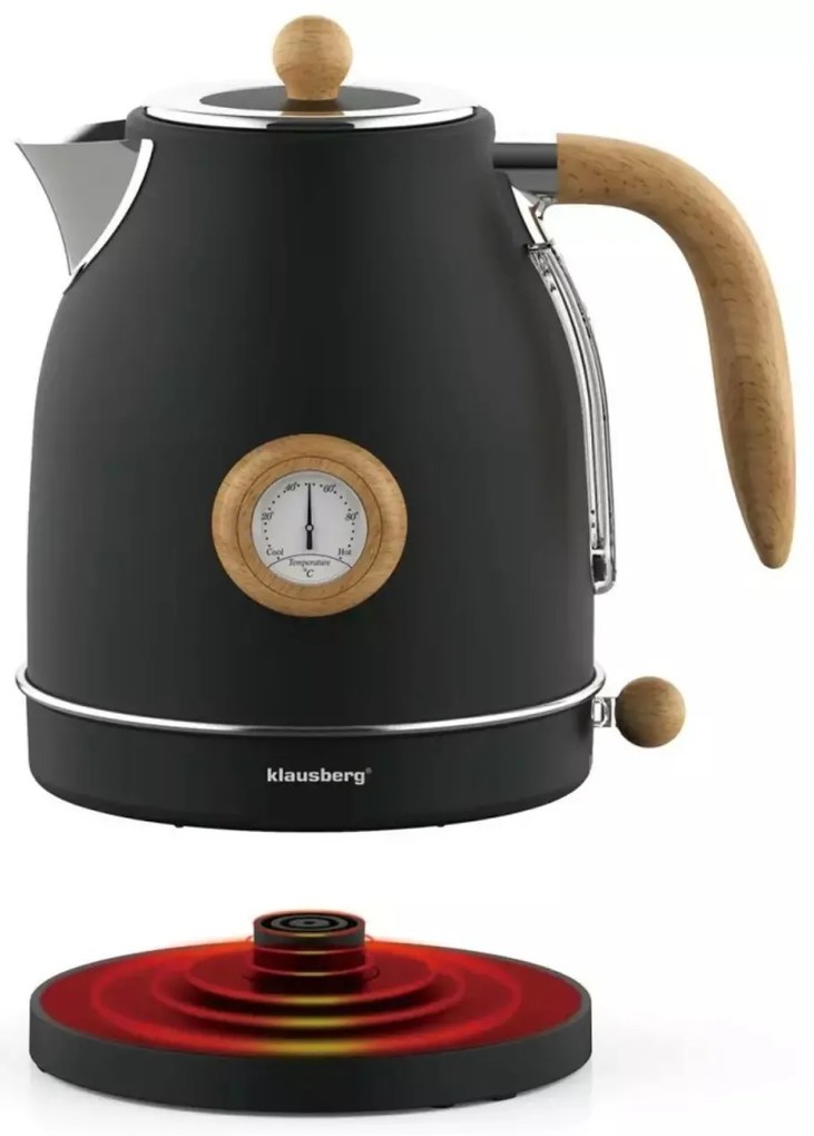 Fierbator de apa 1.7 L Klausberg KB7907 negru cu maro