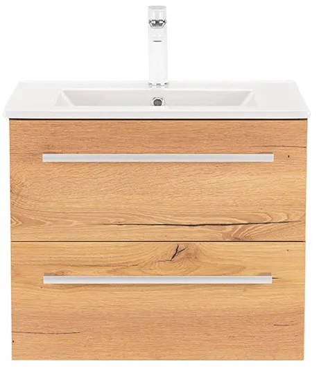 Dulap inferior Vario Clam 60 cu lavoar antracit-stejar
