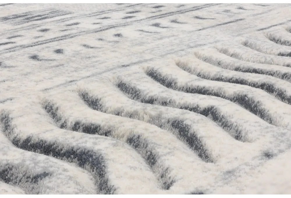 Covor alb din lână 200x300 cm Masi – Agnella