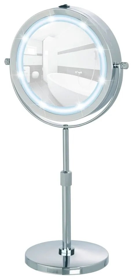 Oglindă cosmetică (5x) cu led/de mărire ø 13,5 cm Lumi – Wenko