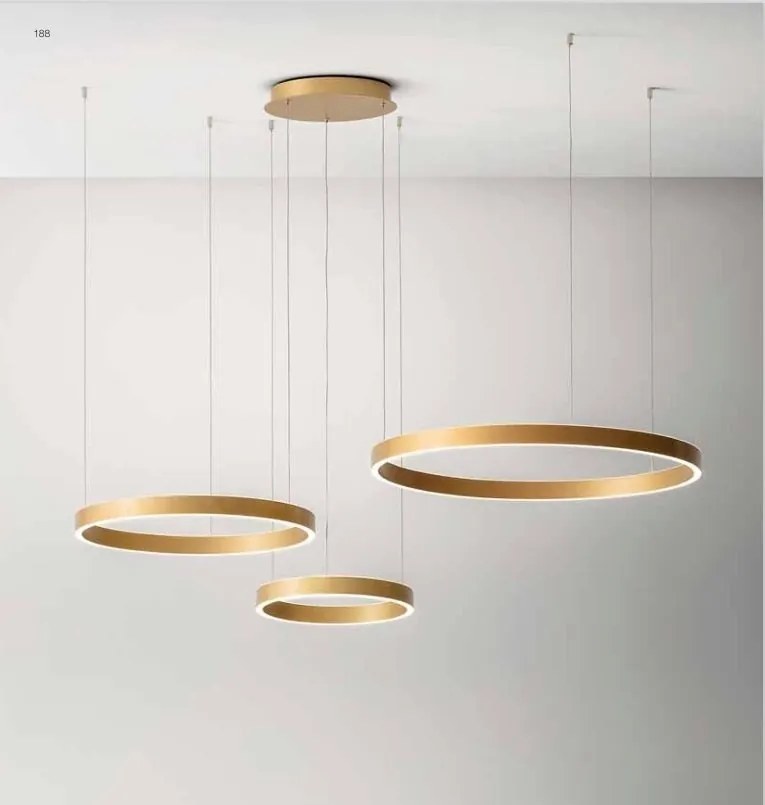 Lustra LED circulara cu 3 inele 80/60/40cm CRISEIDE, alb, negru sau auriu