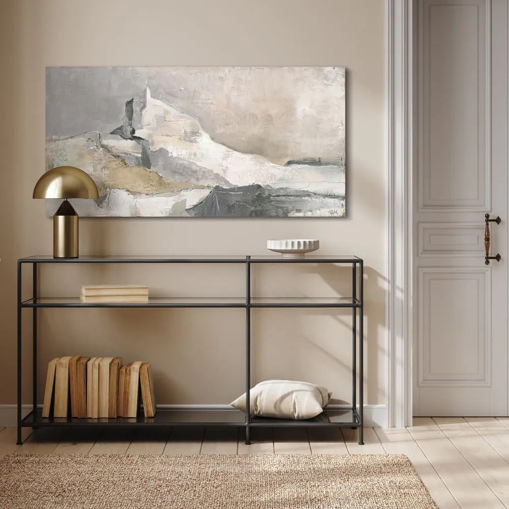 Tablou cu detalii pictate manual 140x70 cm Nordic Shapes – Malerifabrikken