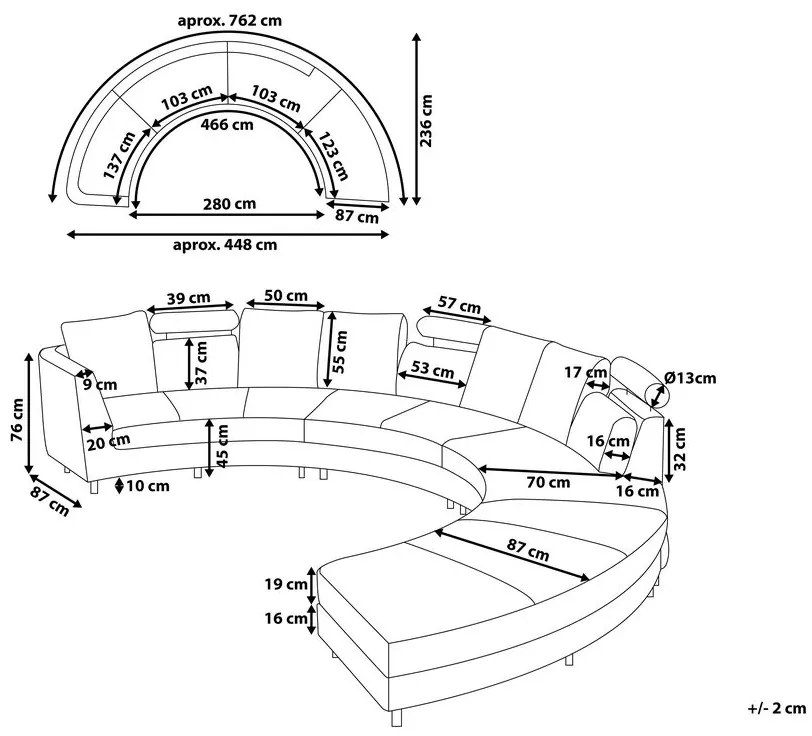 Set canapele Rutland (gri închis) . 1008909