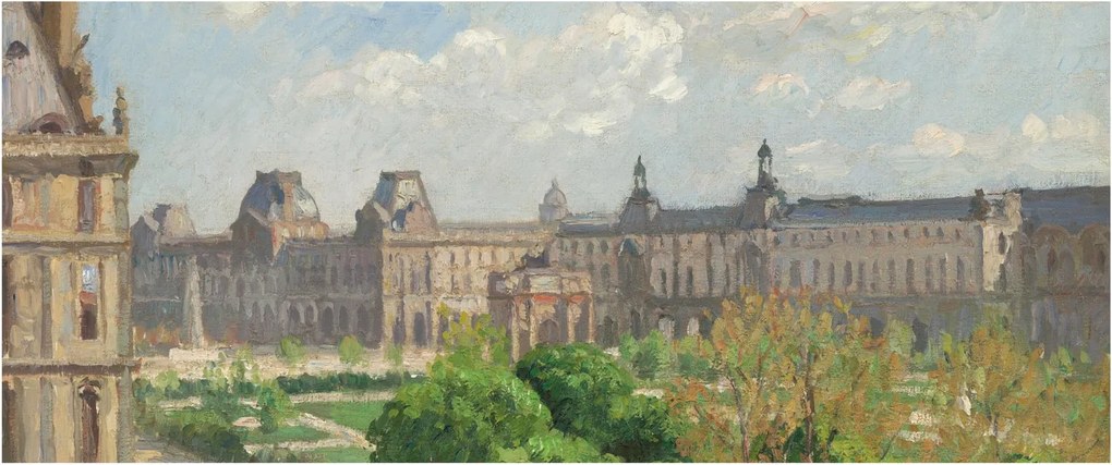 Tablou - Camille Pissarro, Place du Carrousel, Paris, reproducere (120x50 cm)