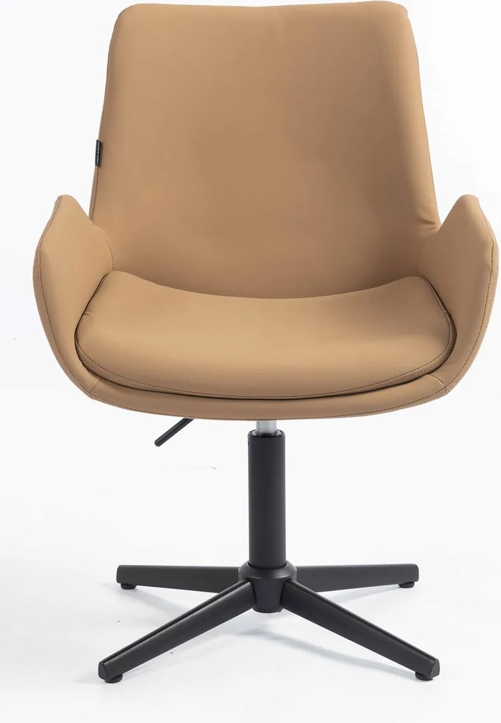 HR240CROSS Scaun Carmel Piele Ecologica Premium Soft cu Bază Neagră
