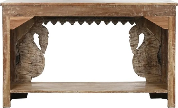 Consolă din lemn masiv de tec și mango sculptată manual," Imperial"