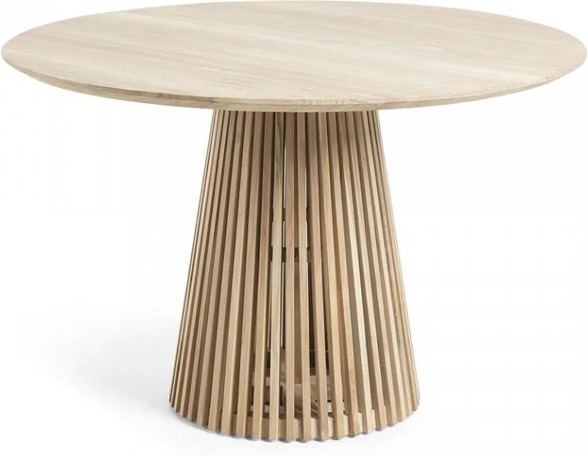 Masa dining rotunda din lemn tec 120 cm Irune La Forma