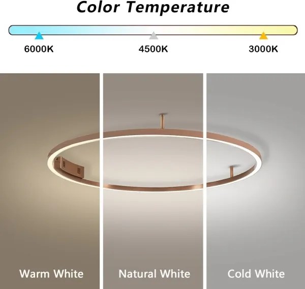 Immax NEO 07326-80C-LED Plafonieră dimabilă FINO LED/55W/230V 80 cm Tuya aur roz+telecomandă