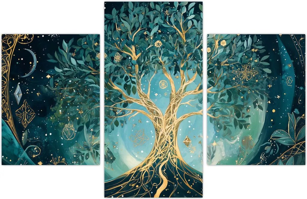 Tablou – Arborele vieții în univers (90x60 cm)