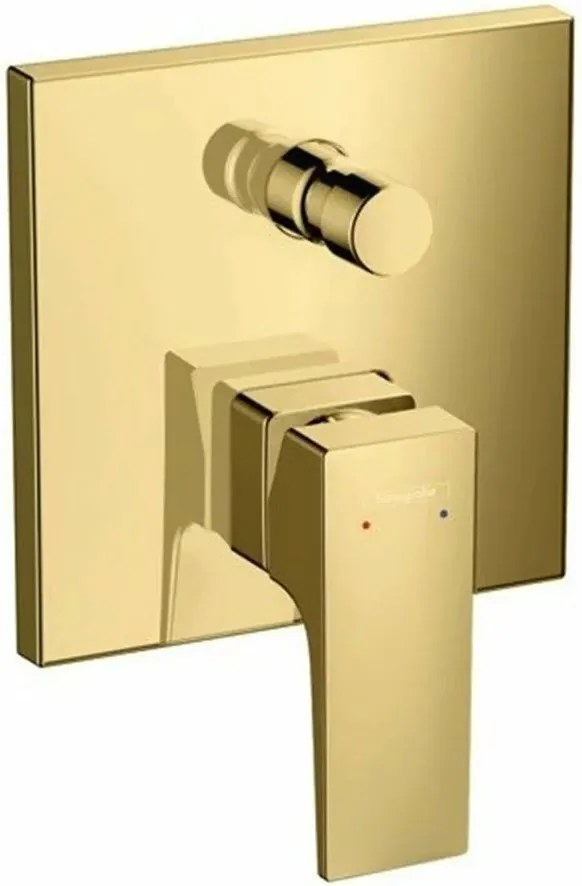 Baterie cada - dus incastrata Hansgrohe Metropol auriu lucios
