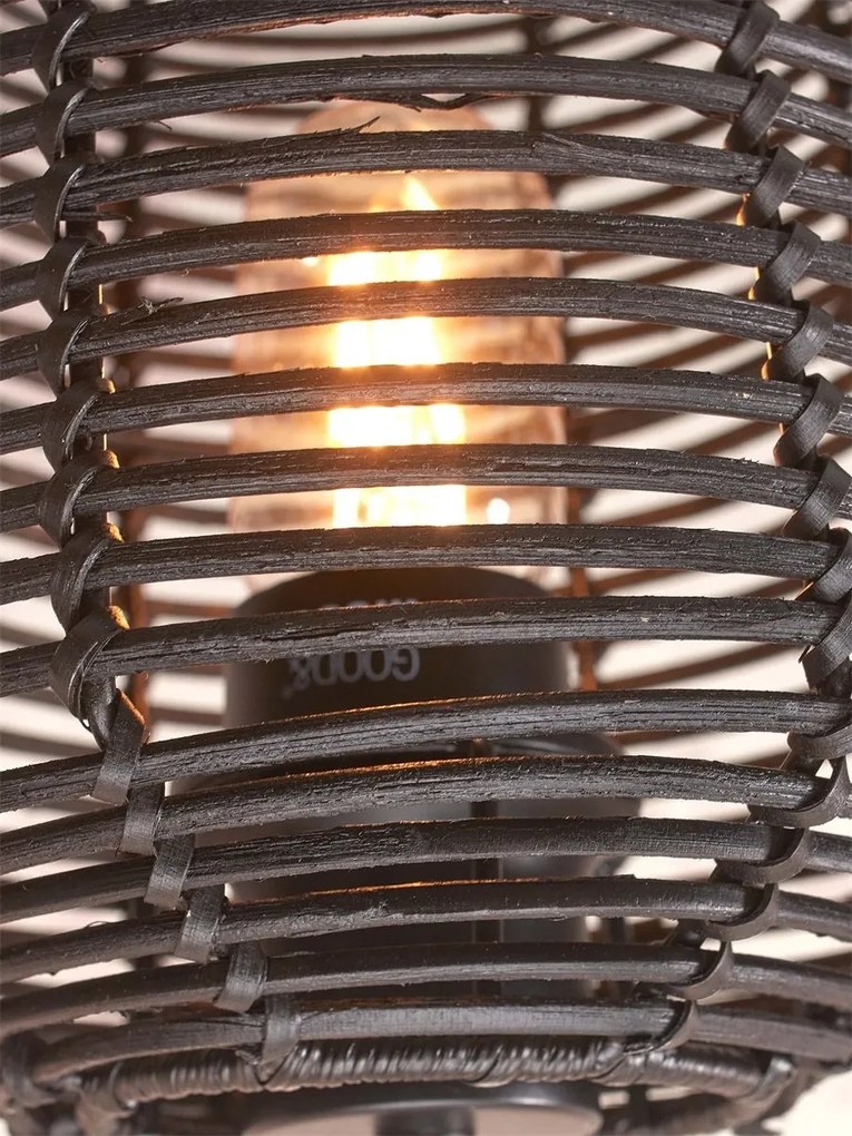 Veioza eco din bambus cu ratan Tanami bl/tube S, bl