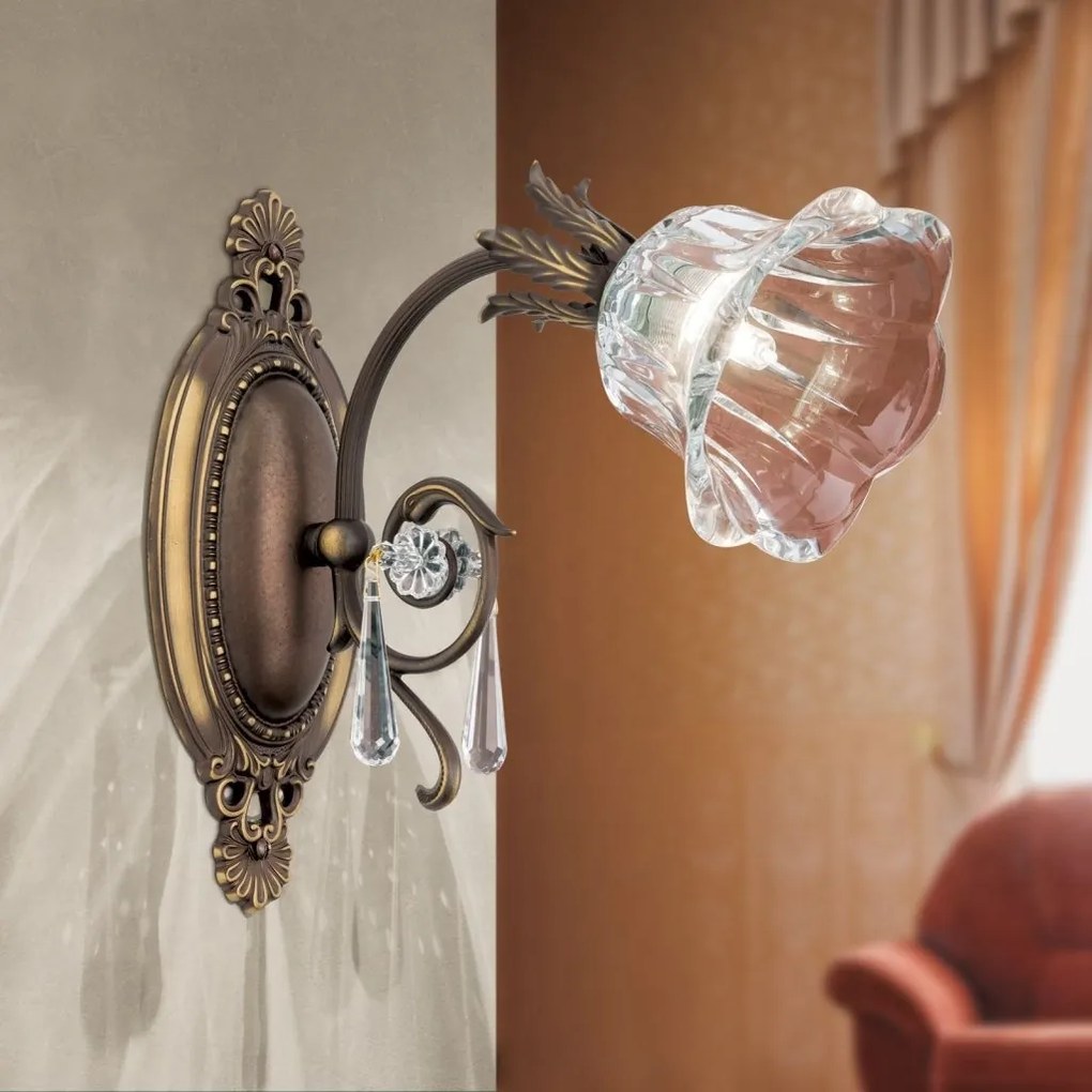 Aplica de perete design clasic LA BOHEME, patina veche