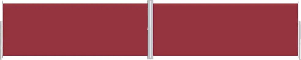 vidaXL Copertină laterală retractabilă, roșu, 200x1000 cm