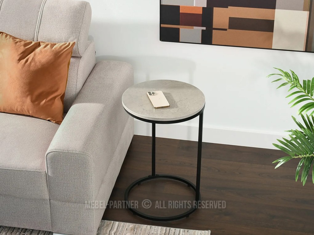 Măsuță de cafea Corden (beton + negru). Promo -6%. 1111587