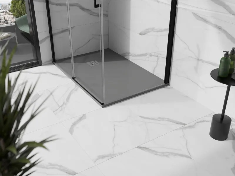 Mexen Stone+ recepție compozită dreptunghiulară 120 x 100 cm, gri-beton - 44611012