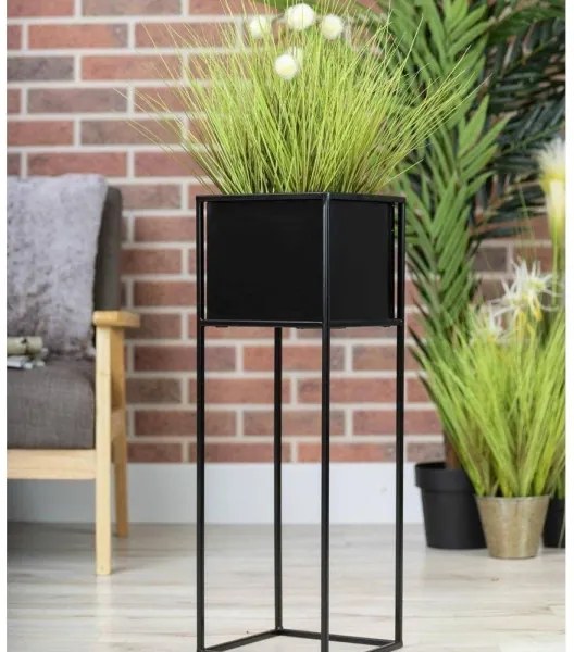 Suport pentru flori 70x24 cm, negru