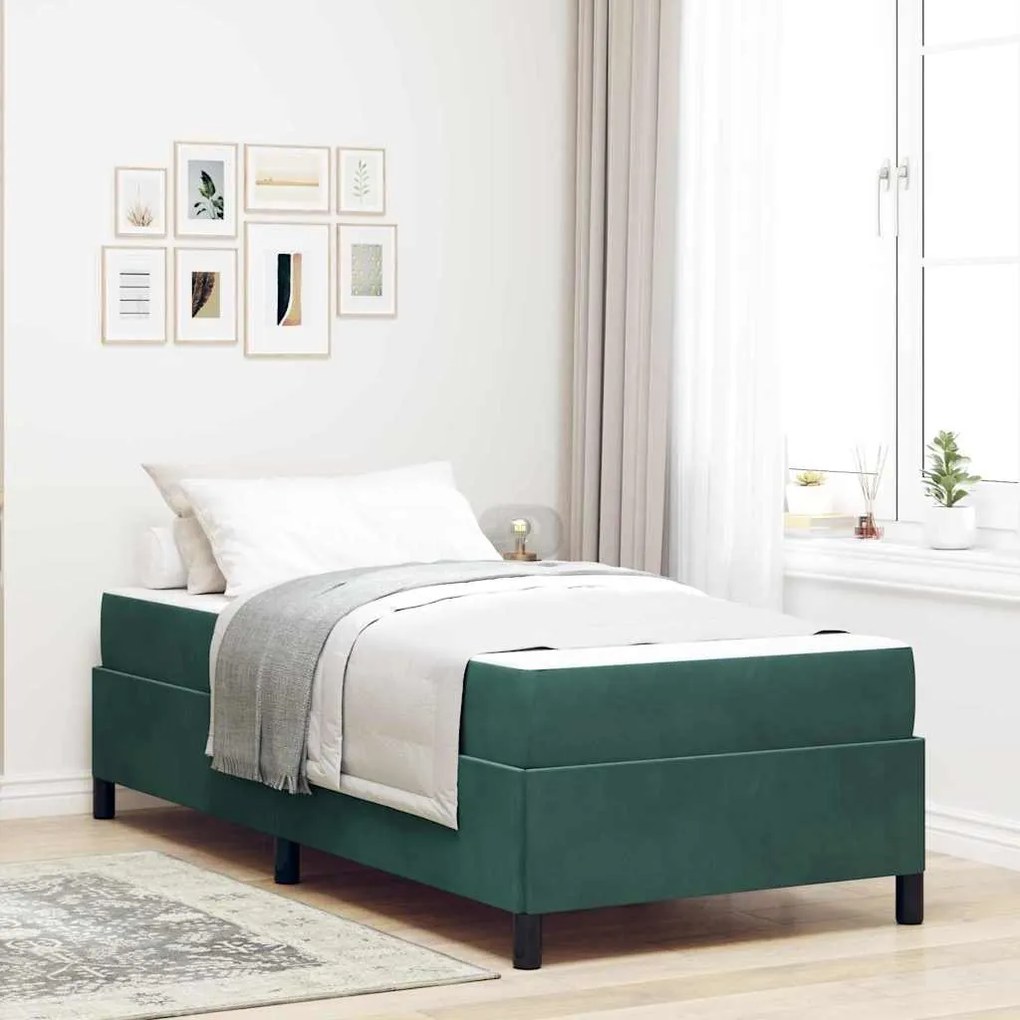 vidaXL Cadru de pat Altele Alb și gri deschis 80 x 200 cm Catifea