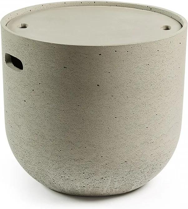 Masa cafea din ciment cu spatiu depozitare 45 cm Rhette La Forma