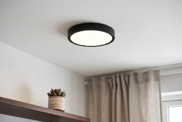 BRILAGI - Plafonieră LED pentru baie cu senzor ZENNA LED/12W/230V Ø 25 cm IP44 negru