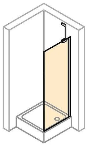 Cabina de dus Walk-in 90cm,  X1B Huppe, 121603.069.321