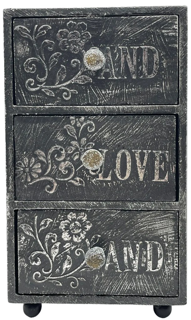 Cutie cu sertare pentru bijuterii JANE, 11x6x19cm