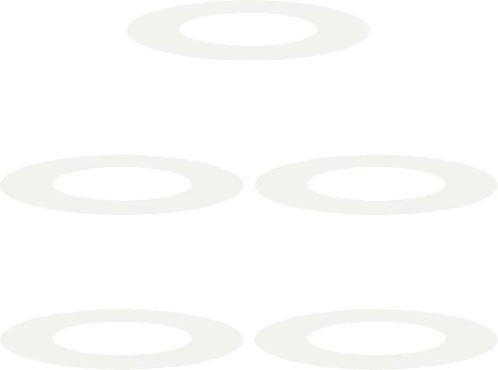 vidaXL potrivit pentru inele de copac plat 5 pcs Alb Ø40 / 70 cm Oțel