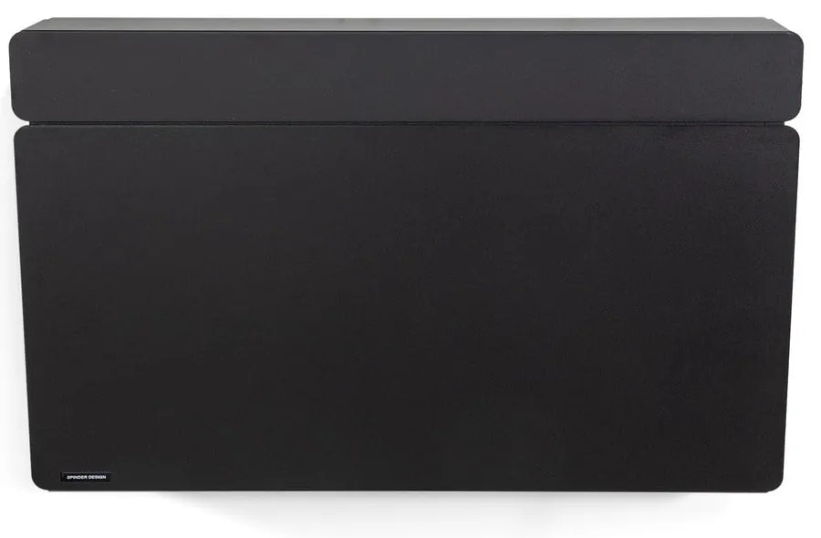 Pantofar negru cu deschidere înclinată/suspendat din metal 78x48x13 cm Luigi – Spinder Design