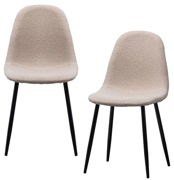 Scaune dining bej 2 buc. Marije – WOOOD