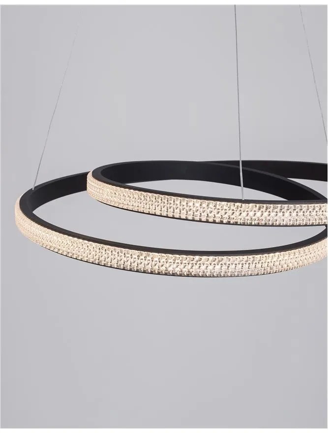 Lustra LED dimabila design elegant GRANIA negru
